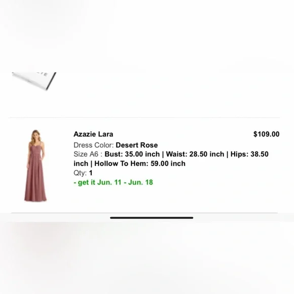 Azazie Lara style chiffon dress - Picture 7 of 8